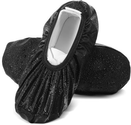 Larrel Schwarze Schuhüberzüge, wiederverwendbar, Bowling-Schuhüberzüge, rutschfest, Schuhschutz, Zubehör für Männer und Frauen, Sportbedarf, Bodenschutz (S)