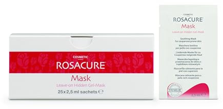 Synchroline - Rosacure Mask Gesichtsmaske 25 Beutel à 2,5 ml | Beruhigende Gesichtsmaske, gegen Rötungen, feuchtigkeitsspendend und stärkt die Hautbarriere, Made in Italy