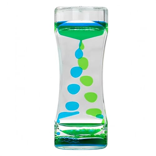 Tropfen Sanduhr Liquid Motion Bubble Timer mit Blasen,Beruhigendes Schreibtisch Dekor,Liquid Motion Timer Bubblerfür Autismus,sensorische Bedürfnisse,ADHS,Stressabbau,Angst,Geschenke(B)