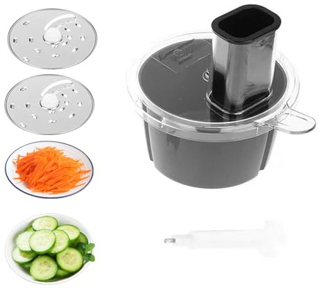 Gemüseschneider für Thermomix TM5 TM6, Gemüseschneider mit 2 Edelstahlklingen, Küchenzubehör, Gemüseschneiders und Reibe für Eeffiziente Gemüseverarbeitung
