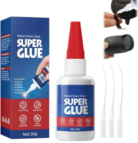 30g Sekundenkleber Extra Stark Gel,Keramik Porzellankleber mit Anti-Verstopfungskappe,Mächtiger Universalkleber,Schweißen Hochfester Ölkleber,Wasserdichter Superkleber für Keramikreparatur