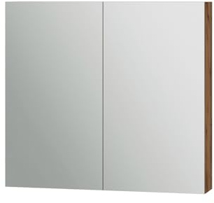 Vicco Badspiegelschrank Lotta, Eiche, 79.7 x 73.2 cm | mit 2 Türen, zur Wandmontage mit integriertem Spiegel und Ablageflächen
