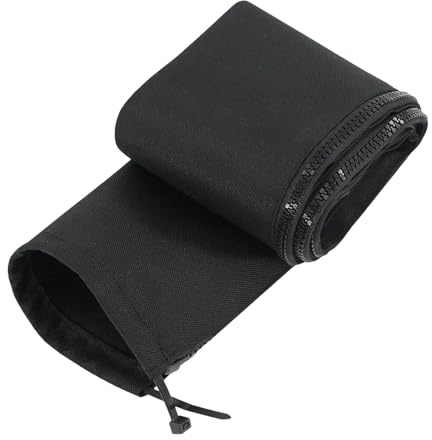 Manchon de gréement marin de 122 cm avec fermeture éclair | Protecteur de fil de moteur à la traîne noir pour la gestion des engins de pêche hors-bord