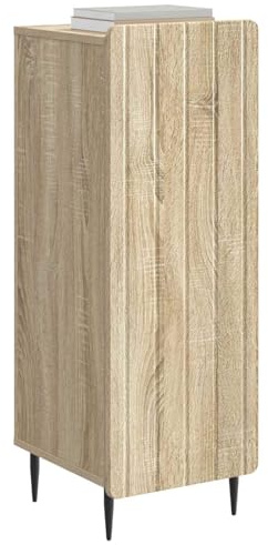 vidaXL Sideboard Sonoma-Eiche 34,5 x 33 x 92 cm Holzwerkstoff, Moderner WohnZimmerschrank, praktische Stauraum-Lösung, rechteckiges Design, minimalistisches Holz
