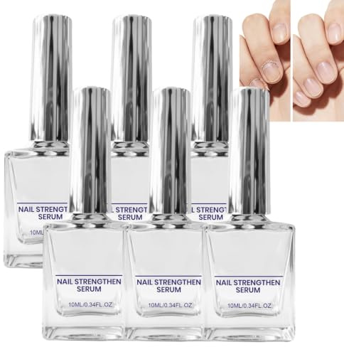 Keratin Nail Treatment&Nagel Hardener Polish,Nail Strengthener for Weak Nails-Ridge Filler Moisturizing Strengthener Cuticle Oil,Dry Weak&Fragile Yellow Toenail Brightening&Nourishing Serum (6Stück)