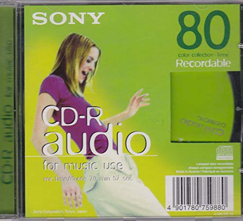 Sony CRM 80 CRY CD-R Audio Color Collection Green Blank CD 80 min