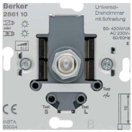 BERKER 286110 Dimmer Drehkn 50-420W Uni Up