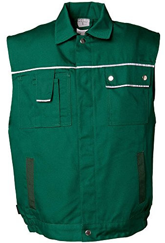Planam 2161064 Canvas 320 Weste, Grün/Grün, Größe XXXL