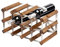 The Traditional Wine Rack Co Traditionelles Weinregal für 12 Flaschen aus dunklem Eichenholz, für 12 Flaschen