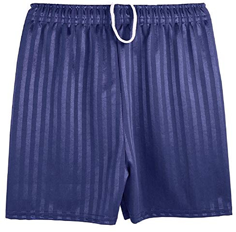 Kentex Online Mens Shadow Stripe Gym Sports Football Games School PE Shorts (X-Large, Navy)