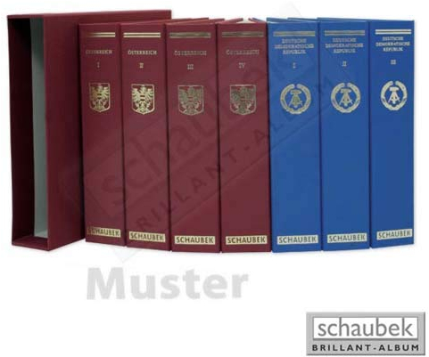 Schaubek Album Portugal 1995-2001 Brillant im geprägten Leinen-Schraubbinder blau, Band V, ohne Schutzkassette A-824/05B