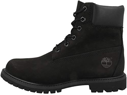 Timberland 6 in Premium Waterproof (Wide Fit) - Stivali Classici Donna, Nero (Black Waterbuck), 37.5 EU