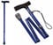 TIGA-MED Gehstock Krückstock Spazierstock | leichtes Aluminium | höhenverstellbar | faltbar | bis 100kg | Wanderstock Gehhilfe Gehstöcke Krücken Krückstöcke (Blau)