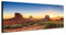 Wandbild auf Leinwand als Panorama in 150x50cm USA Monument Valley Felsen Abendsonne