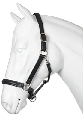 HORKA Lederhalfter - Full/WB - Schwarz-Silber