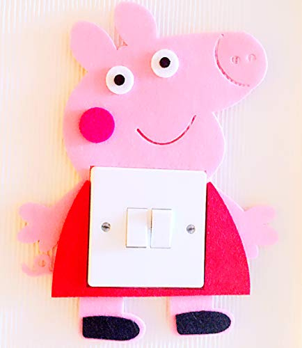 London Golden Swan Super Cute 3D Peppa Pig Light Switch Sticker, Must Have For Peppa Pig Fans! Premium Qualty Thick Felt Material! Kids Children Boys Girls Room Nursery Decor!