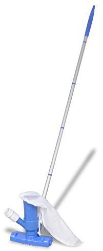 vidaXL Aspirateur de piscine, aspirateur manuel pour piscine hors sol et creusée, balayeuse de piscine pour nettoyer les sols de piscine, les murs et les marches