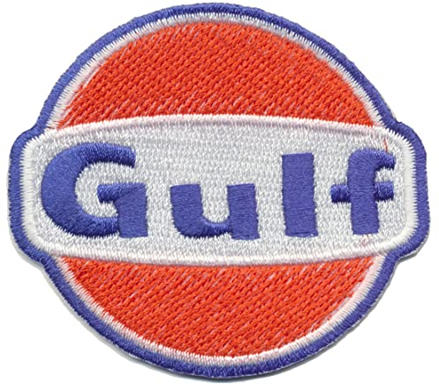 GULF Patch Aufnäher Aufbügler Tankstelle Vintage Motorsport USA Gasoline