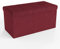 INTIRILIFE Faltbare Sitzbank 78x38x38 cm in Granat ROT - Sitzwürfel mit Deckel und Stauraum aus Stoff mit Mulden - Sitzcube Fußablage klappbare Aufbewahrungsbox Truhe Sitzhocker