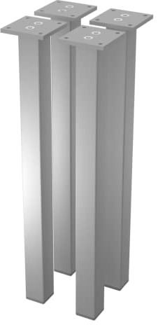 Möbelfüsse Eckig Tischbeine 30 x 30 mm Möbelfüße Metall Tischbeine 4 Stück Aluminium Schrankfüße Sockelfuß