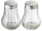 aro Salz- und Pfefferstreuer, Glas mit Edelstahlsdeckel, 54 ml, transparent, 2 Stück
