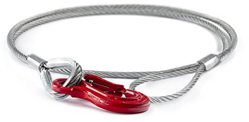 Seiletech.de Stahlseil mit Ösen und Haken | Stahl verzinkt | DIN EN 13414-1 | 12 mm | 0,5 Meter | Schlaufenseil | Drahtseil mit Schlaufen | Hebeseil | Anschlagseil