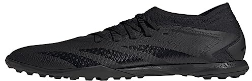 adidas Unisex Accuracy.3 Turf Soccer Shoe, Black/Black/White, 7.5 Women/6.5 Men