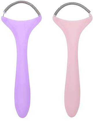 2 Stück Feder-Gesichtshaarentferner, tragbarer Edelstahl-Feder-Epilierer, Gesichts-Epilierer, Haarradierer für Damen, Haarschneider, Damen-Haarentfernungswerkzeuge für Oberlippe, Kinn, Wangen