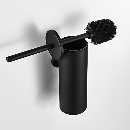 Farcetor Toilettenbürste schwarz klobürste WC Bürste Wandmontage klobürstenhalter Klobürste mit Längere Griff