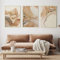Trayosin 3er Premium Poster Set Gold, Abstrakt Rosenquarz Bilder Deko,Poster Set Skandinavische Deko,Abstrakte Bilder Set Wohnzimmer Deko,Ohne Rahmen (50x70cm)