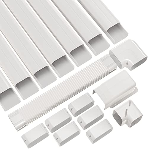 Forestchill Dekoratives PVC-Linien-Set für kanalisierte Mini-Split-Klimaanlage, zentrale Wechselstrom- und Wärmepumpensysteme, Kondensatoreinheit