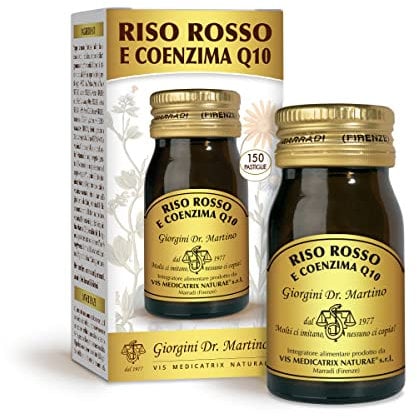 Dr Giorgini RISO ROSSO E COENZIMA Q10 pastiglie - 30 g (Integratore in pastiglie di riso rosso, alta concentrazione, 2,5 mg di monacolina K in 1 pastiglia, scorta per 5 mesi)