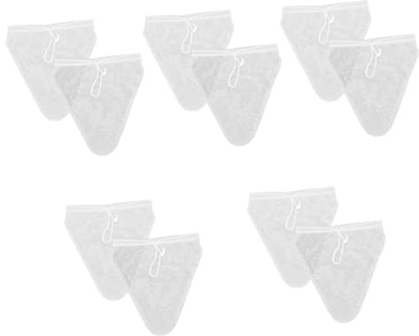 Alipis 10pcs Drawstring Filter Bag Nylon Juice Filter Pouch Nut Milk Bag Strainer for Making Nut Milk at Home