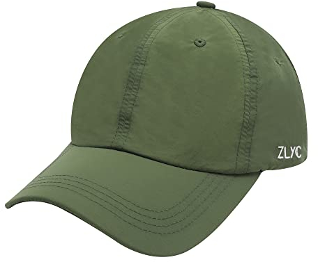ZLYC Daman Sommer Baseball Caps für Sport Golf Tennis Baseballmütze(Einfarbig Armeegrün)