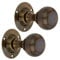 Infinity Decor Ball Round Mortice Door Knobs in Solid Brass- Victorian Period Style Door Pull Handles (Antique)