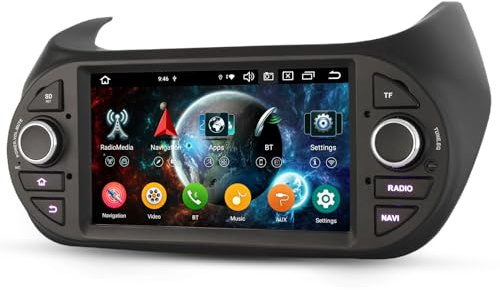 4GB+64GB 8-Core Android 14 Autoradio stereo per Fiat Fiorino/Qubo Citroen Nemo Peugeot Bipper Radio GPS Navigatore Carplay & Android Auto DSP Bluetooth 5.0 WiFi DAB+IPS 7 Touchscreen