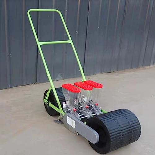 LXURY Seminatrice da Giardino di Precisione Seminatrice Manuale per Piante per Prato Spandiconcime Manuale per Semina da Giardino per Agricoltura da Cortile Cereali E Legumi,3 Rows