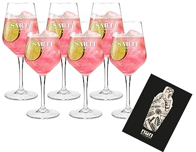 Mixcompany.de Bar & Glas Sarti Rosa Italia – 6er Set Ballongläser für Aperitifs & Cocktails