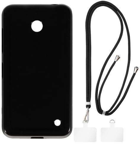 Crossbody/Neck Strap TPU Phone Case Combo Compatible with Nokia Lumia 630, Shockproof Protective Cover with Adjustable Lanyard