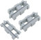 Bausteine Zug Schienen Set, Spielzeug Eisenbahnschienen,bestehend aus Cross Track Gerade, Kurven Schienen, kompatibel mit dem Marktführer ab 2 Jahren (12PCS)