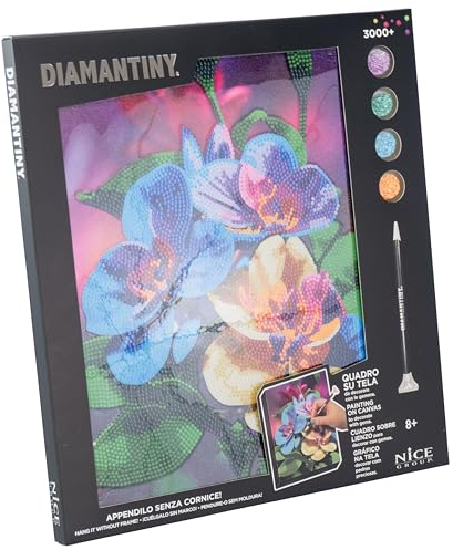 DIAMANTINY - Orchidee Malen nach Zahlen, mehrfarbig, 32 x 30 x 2 cm, 96563