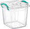 Best House | Plastic Storage Box with Clips & Lids | Size :14L (L:31cm W:31cm H:26cm)| Set of 1 | Square Shape | Stackable Clear Multipurpose Home Office Kitchen Tools Crafts (MEDIUM Size)