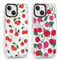 Foonary 2 Pack Transparent Phone Case Compatible with iPhone 14/iPhone 13 6.1, Slim Fit Soft Silicone with Cherry Design Aesthetics Pattern, Shockproof Bumper Protector Matte Cover for iPhone 14