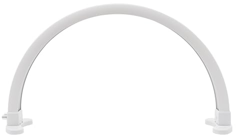 WOQLIBE Halbmond-Nagel-Schreibtischlampe, 45W Kosmetiklampe 2700-5600K, Dreifarbig Wimpern-LED-Licht, Kosmetiklampe Halbmond für Schönheit, Hautpflege, Augenbrauen, Erstellung (Weiß)