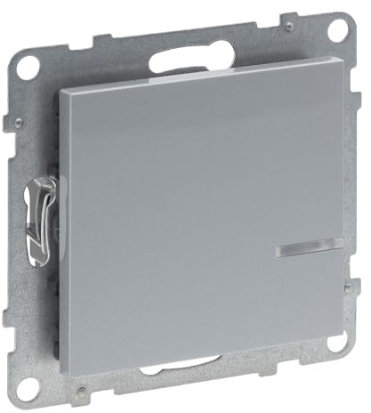 LEGRAND, SEANO with Netatmo Schalter mit Dimmeroption ohne N-Leiter, Montage in Hohlwanddose, HOME + CONTROL App, Smart Home, 230 V, 1,3 A, Kompensator enthalten (040149), Farbe: Aluminium, 765732