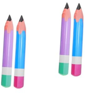 VICASKY 4 Stück Buntstifte Partyspielzeug Neuartiger Buntstift Aufblasbarer Buntstift Für Party Dekorative Aufblasbare Buntstifte Kindermalstift Requisite Großer Aufblasbarer
