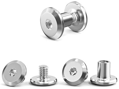 30 Pezzi M3x5 Viti di Collegamento M3, Raccordo per Mobili (30x Manica) in Acciaio Inox A2 V2A, Connettore per Armadio, Allen Slotted