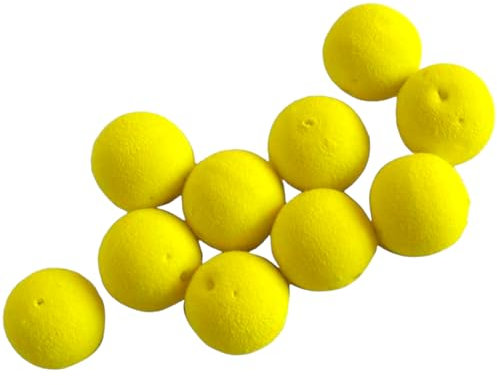 PRO FILSTAR Zig Rig Pop Up Foam Ball Gelb 10 STK DIA-13mm - Angelhaken Pop Up Köder - Pop Up Angeln - Karpfen Köder - Karpfenangeln Montage - Fischköder - Futter Zubehör - Karpfenhaken - Karpfen Set