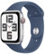 Apple Watch SE (2. Generation) GPS + Cellular 44 mm Smartwatch mit Aluminiumgehäuse in Silber und Sportarmband in Denim (S/M). Fitness und Schlaftracker, Unfallerkennung, Herzfrequenzmesser