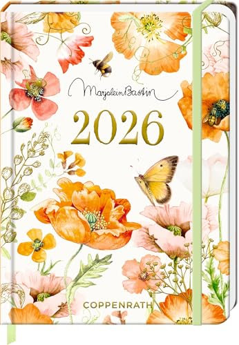 Mein Jahr 2026: peach: Durchgehend illustrierter Wochenkalender mit Eintragmöglichkeiten im Taschenformat, mit Gummiverschluss und Leseband (Kleiner Wochenkalender)